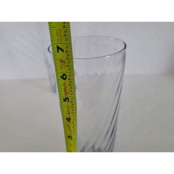 Hazel Stlas Optic Swirl Set Of 2 Blue Twisted Glass Tumblers - Picture 8 of 8